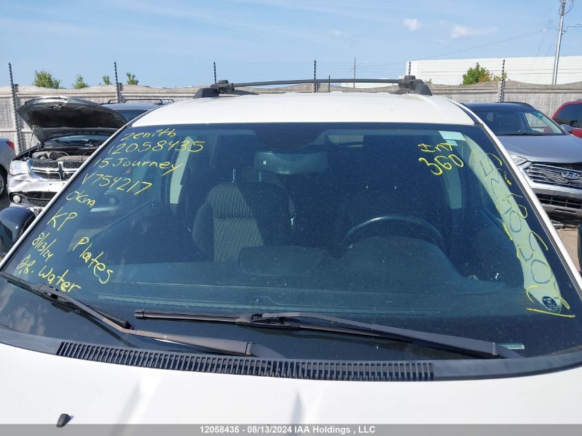 2015 Dodge Journey Sxt VIN: 3C4PDCCG0FT754217 Lot: 12058435