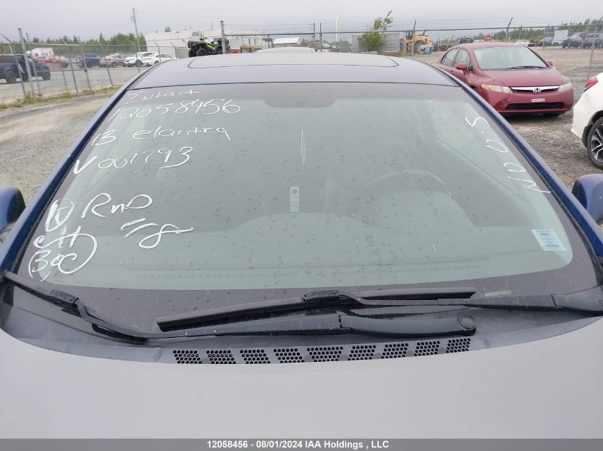 2013 Hyundai Elantra Se VIN: KMHDH6AE7DU001793 Lot: 12058456