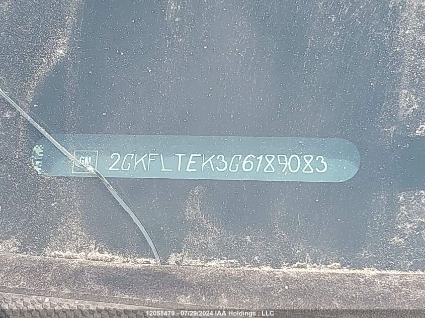2016 GMC Terrain VIN: 2GKFLTEK3G6189083 Lot: 12058479