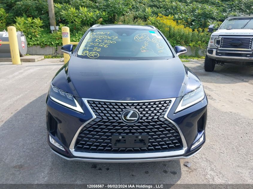 2022 Lexus Rx 350 VIN: 2T2JZMDA6NC312126 Lot: 12058567