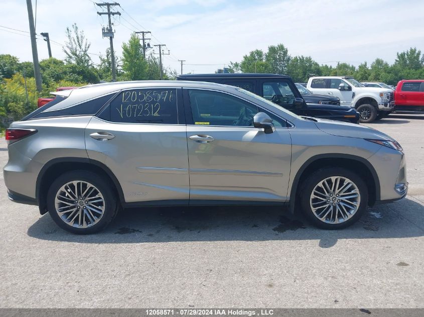 2022 Lexus Rx 450H VIN: 2T2JGMDAXNC072312 Lot: 12058571