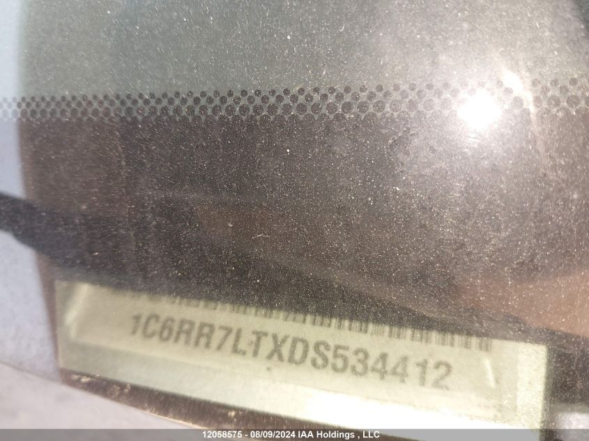 2013 Ram 1500 Slt VIN: 1C6RR7LTXDS534412 Lot: 12058575