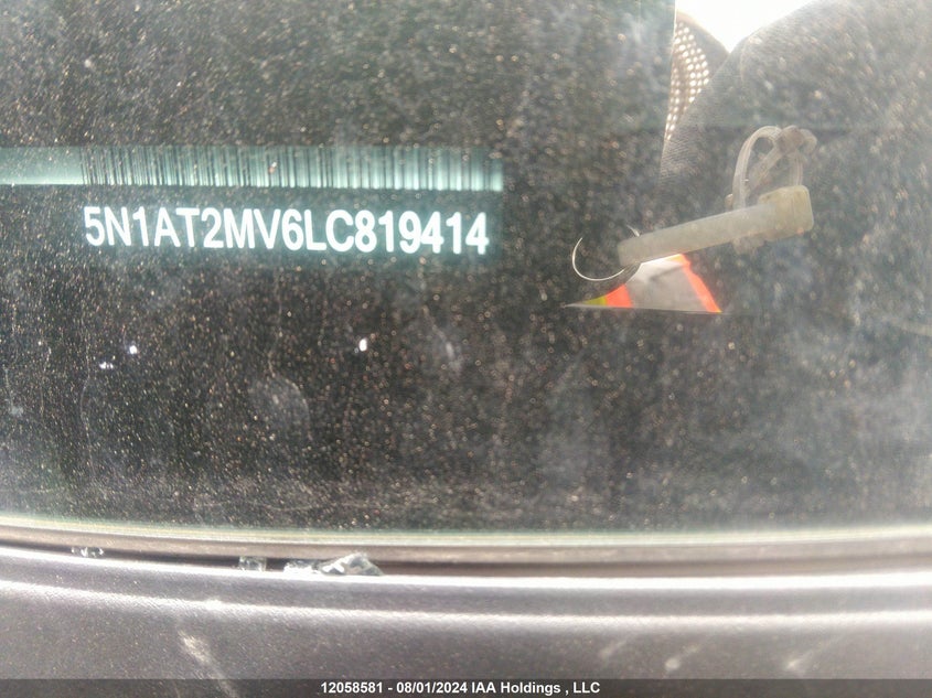 2020 Nissan Rogue VIN: 5N1AT2MV6LC819414 Lot: 12058581