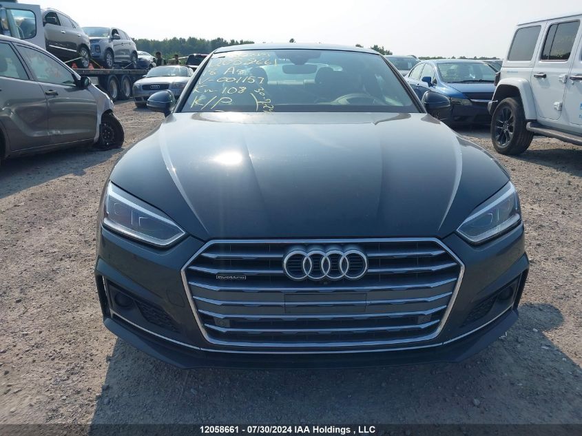 2018 Audi A5 VIN: WAUUNAF51JA001159 Lot: 12058661