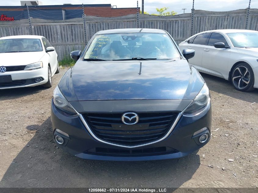 2014 Mazda 3 Grand Touring VIN: JM1BM1W32E1174674 Lot: 12058662