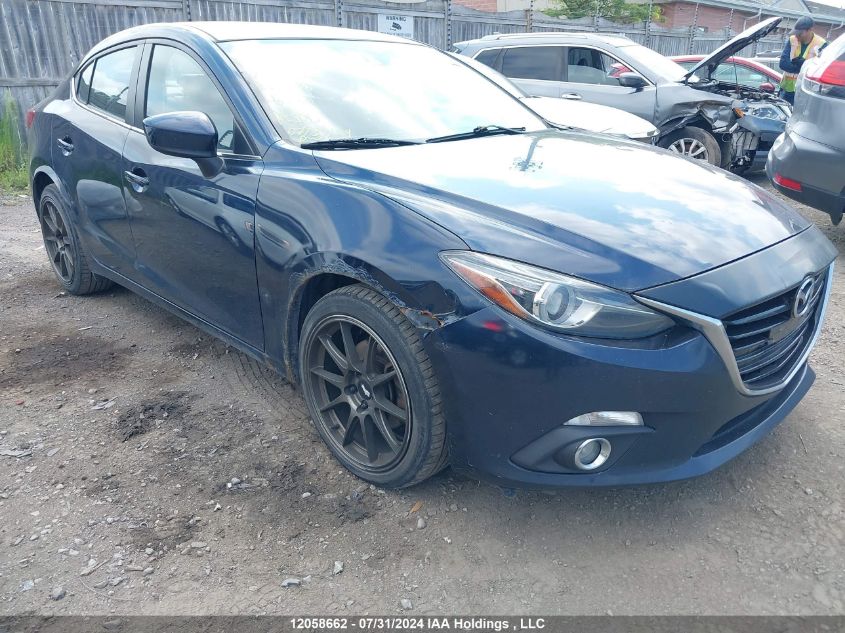 2014 Mazda 3 Grand Touring VIN: JM1BM1W32E1174674 Lot: 12058662