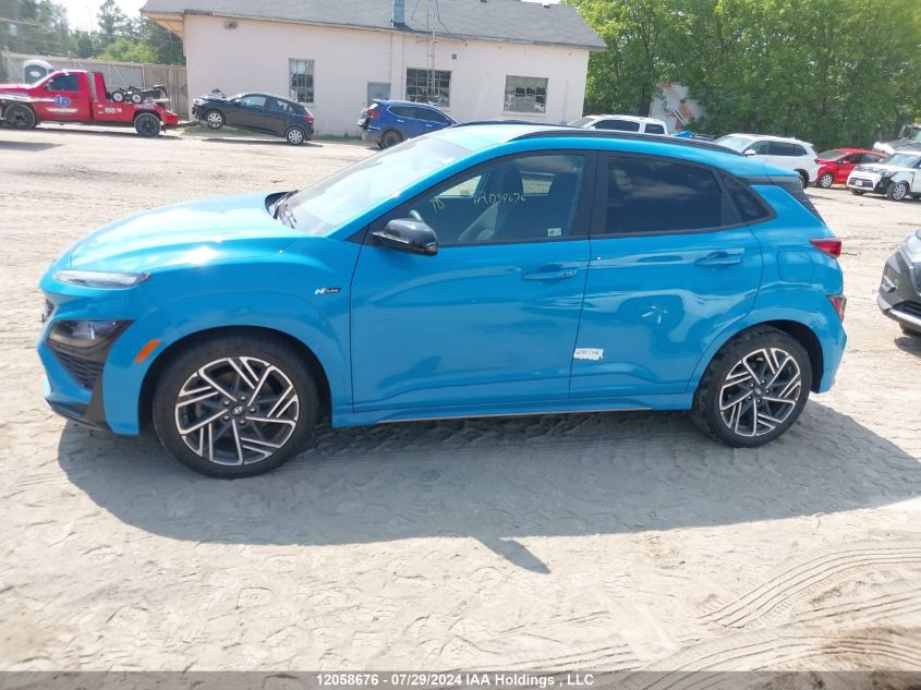 2022 Hyundai Kona N Line VIN: KM8K3CA30NU765697 Lot: 12058676