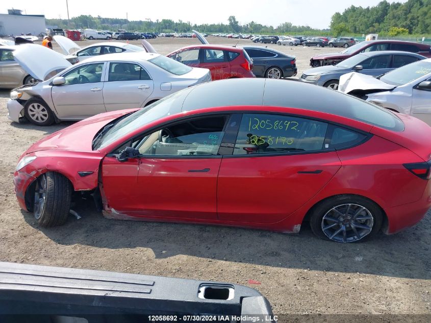 2022 Tesla Model 3 VIN: 5YJ3E1EAXNF258170 Lot: 12058692