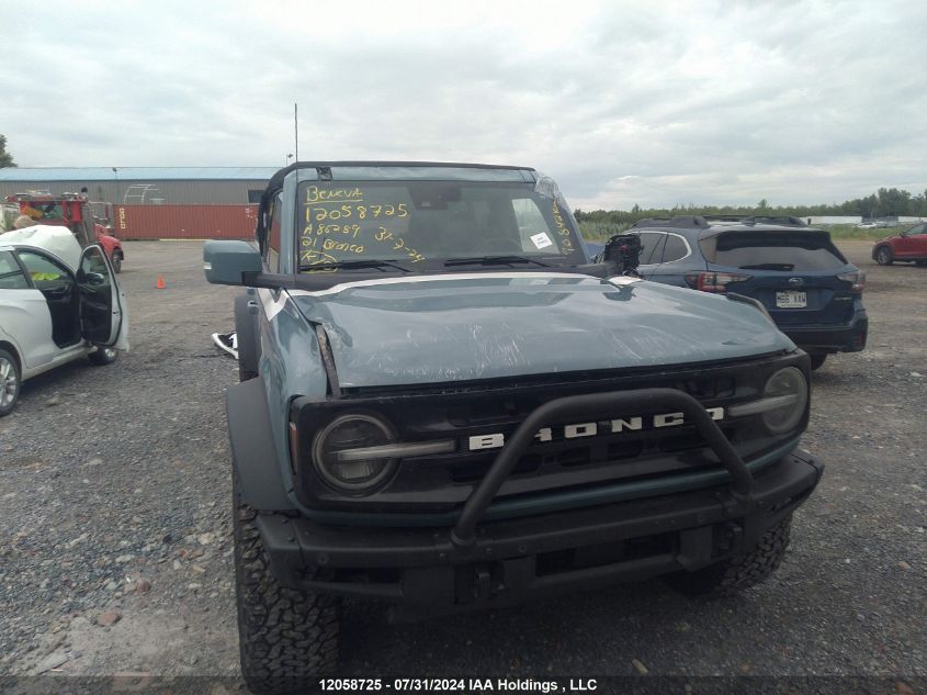 2021 Ford Bronco Outer Banks VIN: 1FMEE5DP0MLA86289 Lot: 12058725