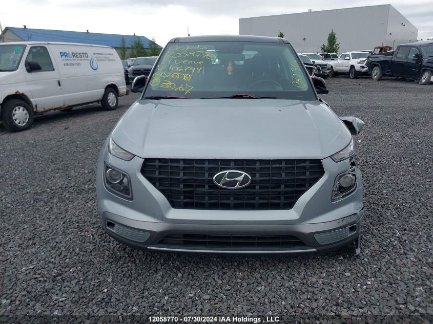 2021 Hyundai Venue Se VIN: KMHRB8A32MU106744 Lot: 12058770