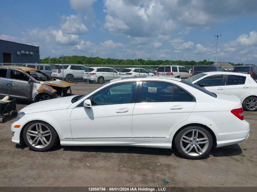 2013 Mercedes-Benz C-Class VIN: WDDGF8AB5DA874670 Lot: 12058786
