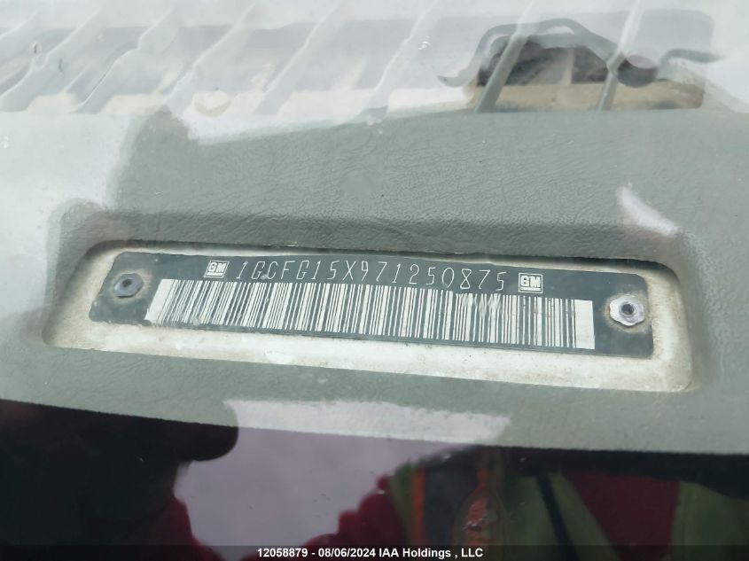 2007 Chevrolet Express Work Van VIN: 1GCFG15X971250875 Lot: 12058879