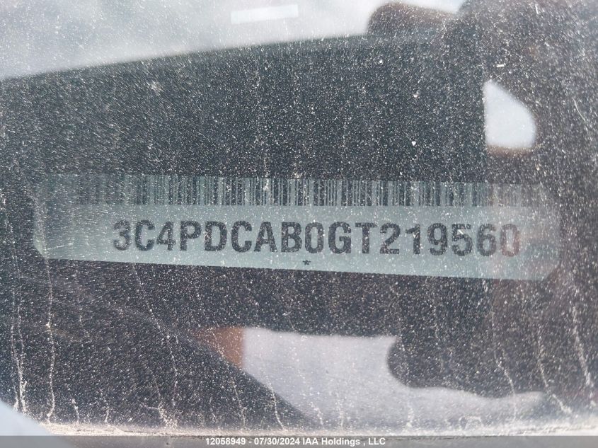 2016 Dodge Journey Cvp/Se Plus VIN: 3C4PDCAB0GT219560 Lot: 12058949