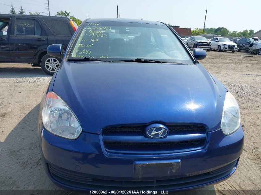 2011 Hyundai Accent VIN: KMHCN3BC8BU193352 Lot: 12058962