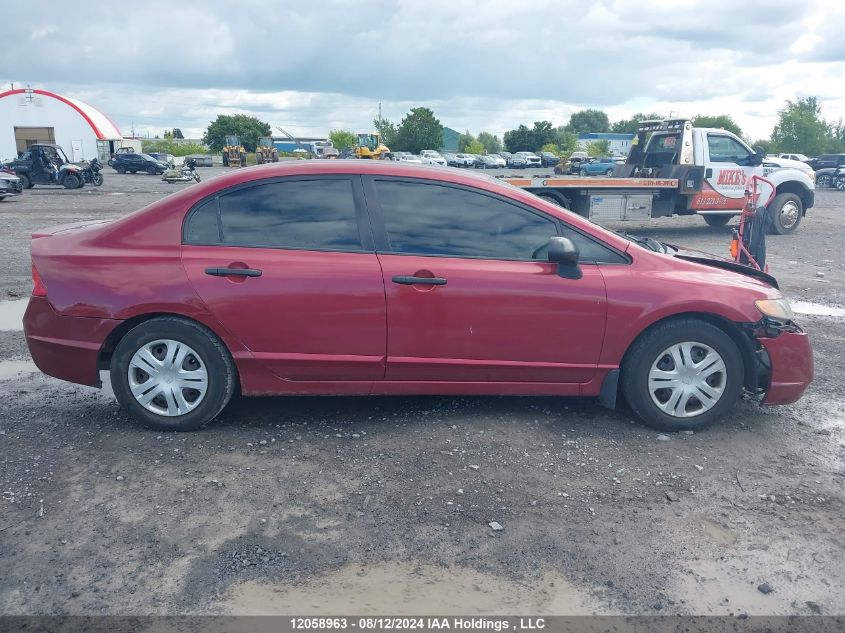 2008 Honda Civic VIN: 2HGFA16478H001498 Lot: 12058963