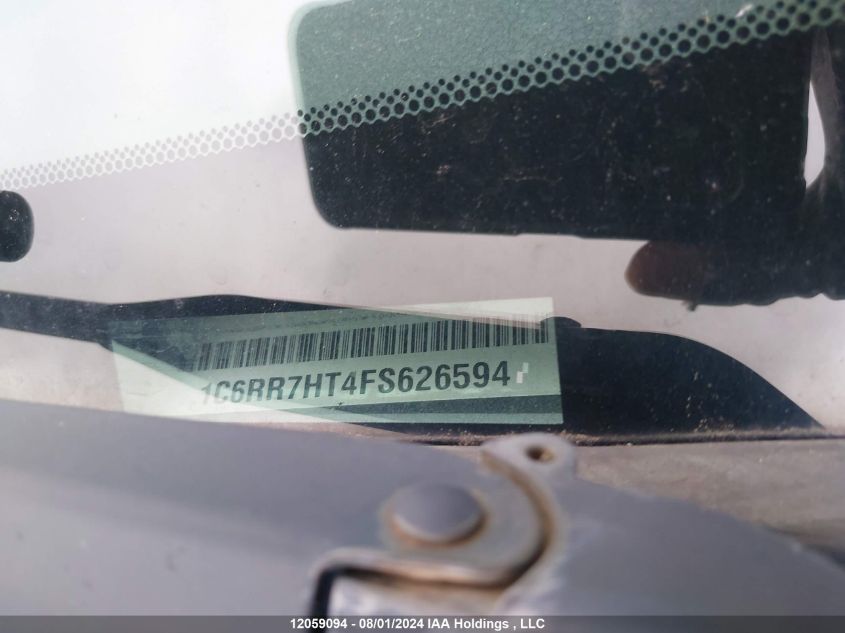 2015 Ram 1500 Sport VIN: 1C6RR7HT4FS626594 Lot: 12059094