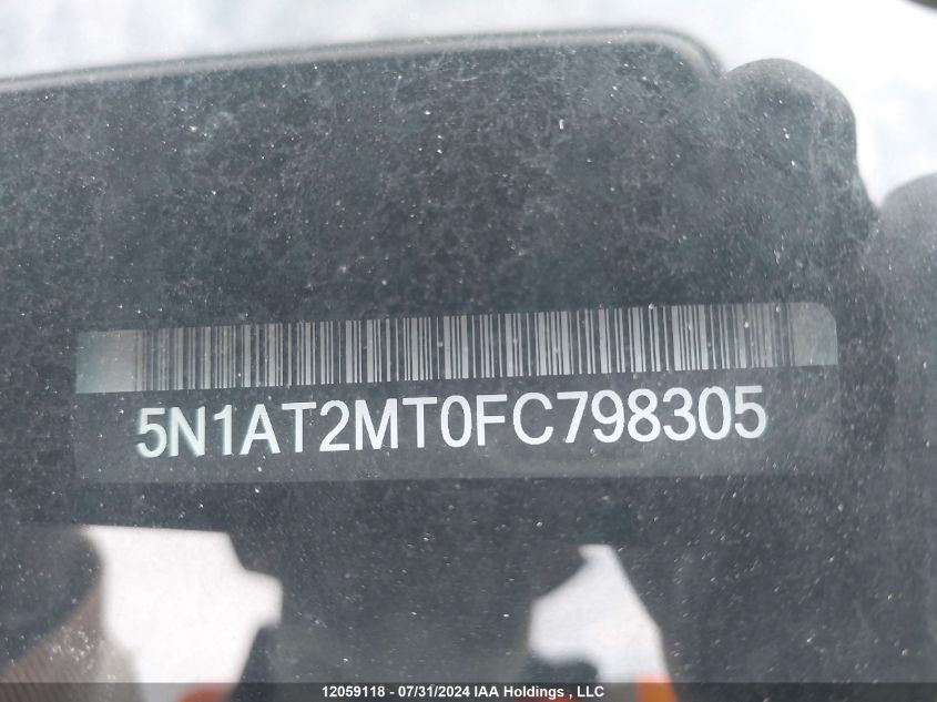 2015 Nissan Rogue VIN: 5N1AT2MT0FC798305 Lot: 12059118