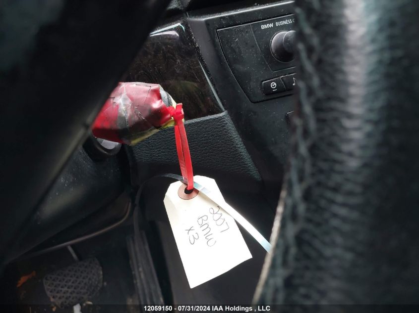 2007 BMW X3 VIN: WBXPC93477WF03823 Lot: 12059150