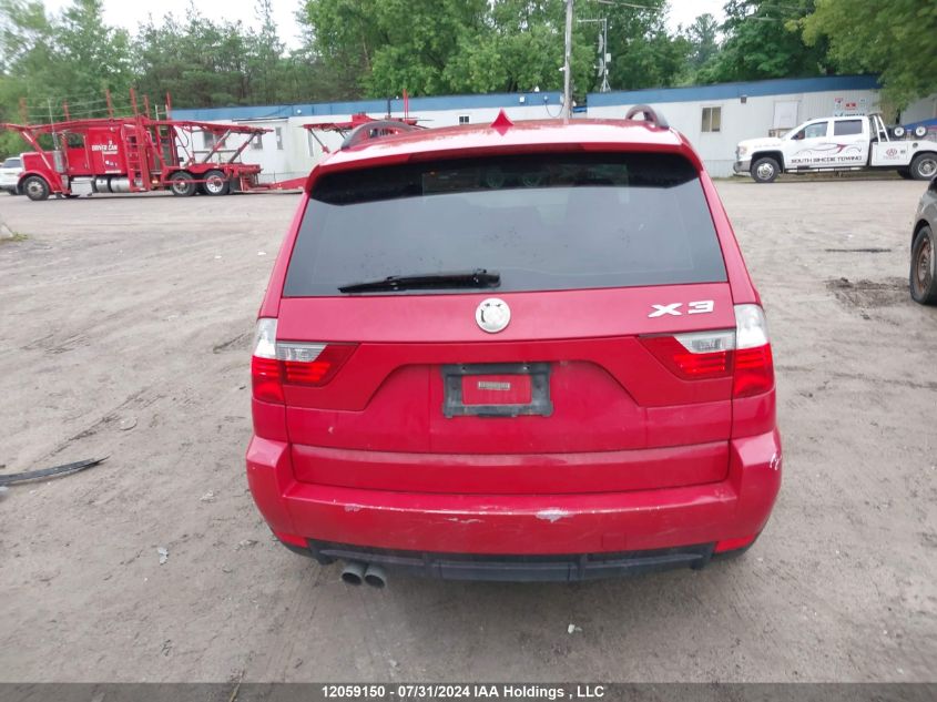 2007 BMW X3 VIN: WBXPC93477WF03823 Lot: 12059150