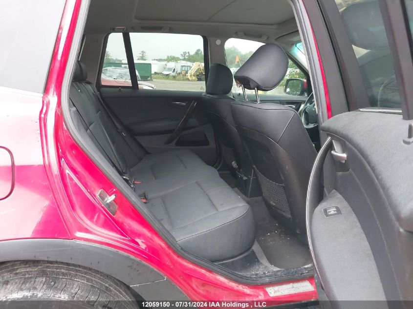 2007 BMW X3 VIN: WBXPC93477WF03823 Lot: 12059150