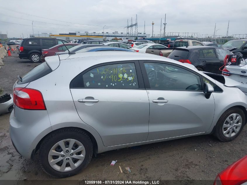 2014 Kia Rio VIN: KNADM5A33E6905037 Lot: 12059188