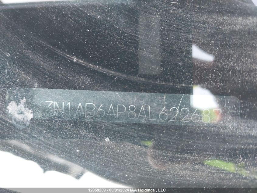 2010 Nissan Sentra 2.0 VIN: 3N1AB6AP8AL622687 Lot: 12059259