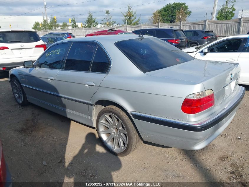 2001 BMW 7 Series VIN: WBAGG83451DN87407 Lot: 12059292