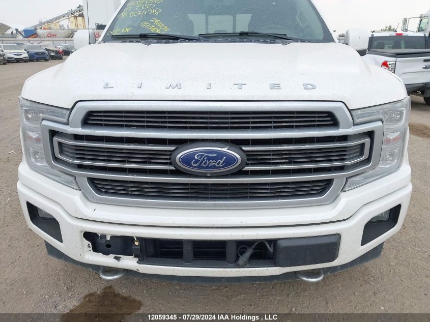 2019 Ford F150 Supercrew VIN: 1FTEW1EG8KFB54018 Lot: 12059345