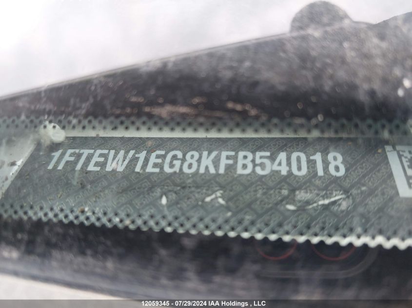 2019 Ford F150 Supercrew VIN: 1FTEW1EG8KFB54018 Lot: 12059345