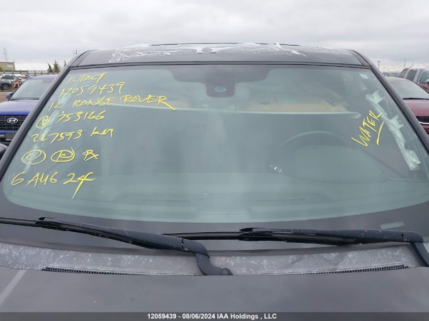2012 Land Rover Range Rover Sport VIN: SALSH2E45CA753166 Lot: 12059439