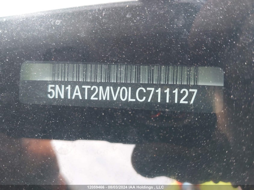 2020 Nissan Rogue VIN: 5N1AT2MV0LC711127 Lot: 12059466
