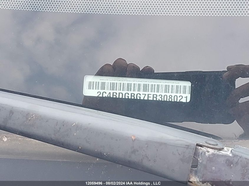 2014 Dodge Caravan VIN: 2C4RDGBG7ER308021 Lot: 12059496