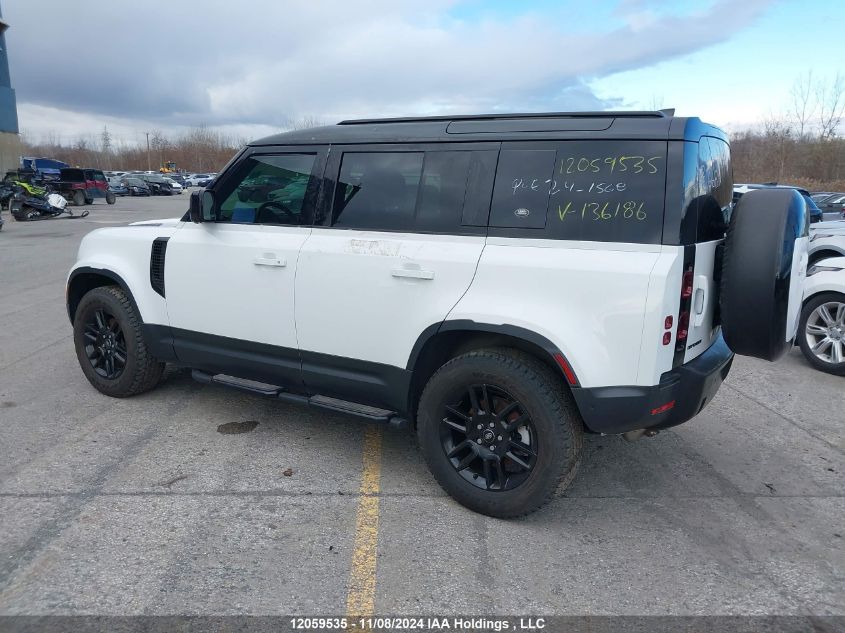 2023 Land Rover Defender 110 VIN: SALEJ7EX4P2136186 Lot: 12059535