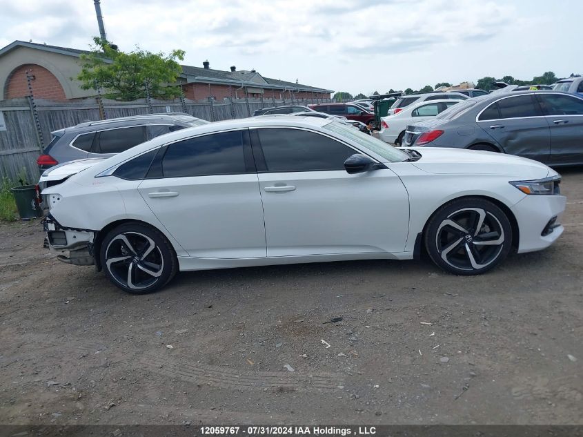 2022 Honda Accord VIN: 1HGCV1F3XNA801043 Lot: 12059767