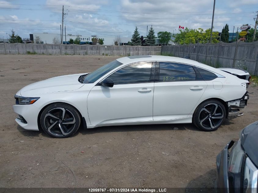 2022 Honda Accord VIN: 1HGCV1F3XNA801043 Lot: 12059767