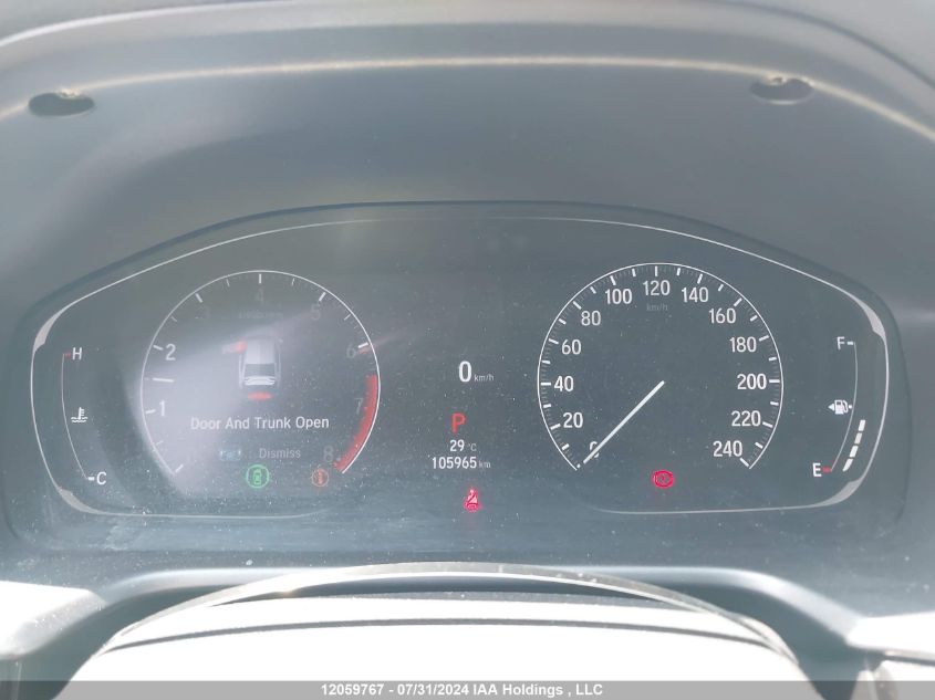 2022 Honda Accord VIN: 1HGCV1F3XNA801043 Lot: 12059767