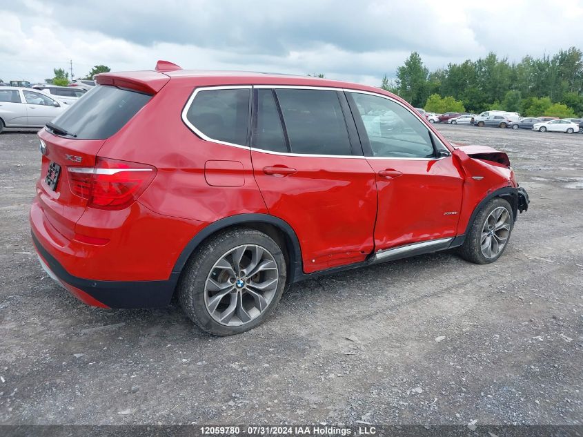 2015 BMW X3 xDrive28I VIN: 5UXWX9C51F0D44593 Lot: 12059780