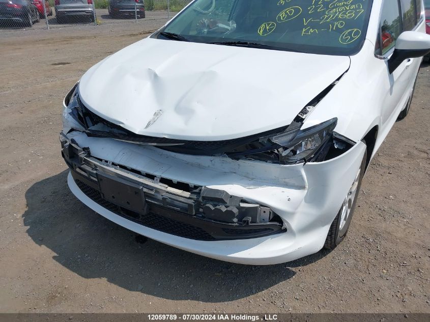 2022 Chrysler Grand Caravan Sxt VIN: 2C4RC1ZG1NR221687 Lot: 12059789