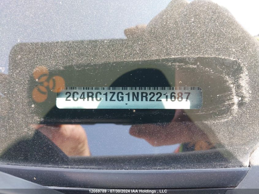 2022 Chrysler Grand Caravan Sxt VIN: 2C4RC1ZG1NR221687 Lot: 12059789