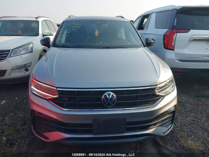 2022 Volkswagen Tiguan VIN: 3VV8B7AX7NM156303 Lot: 12059891