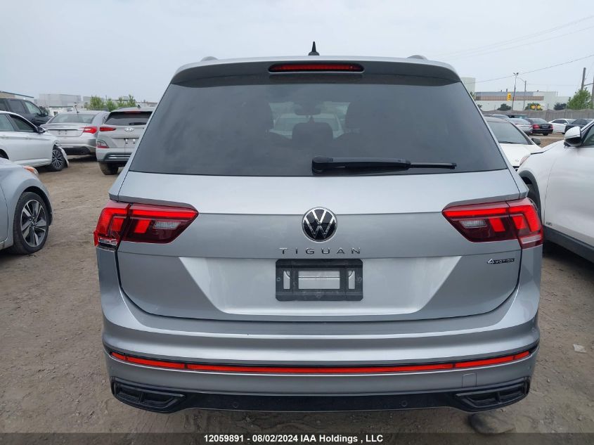 2022 Volkswagen Tiguan VIN: 3VV8B7AX7NM156303 Lot: 12059891