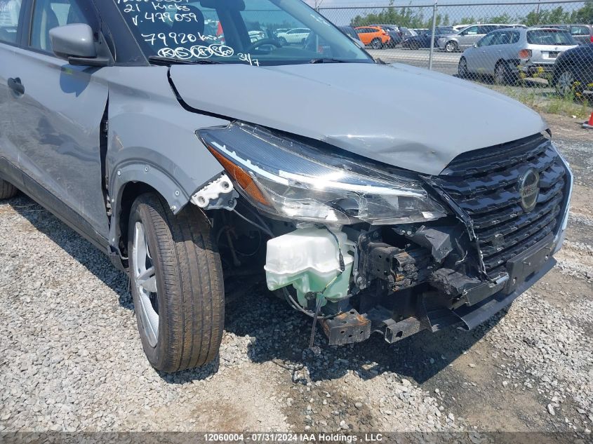 2021 Nissan Kicks VIN: 3N1CP5BV0ML479059 Lot: 12060004