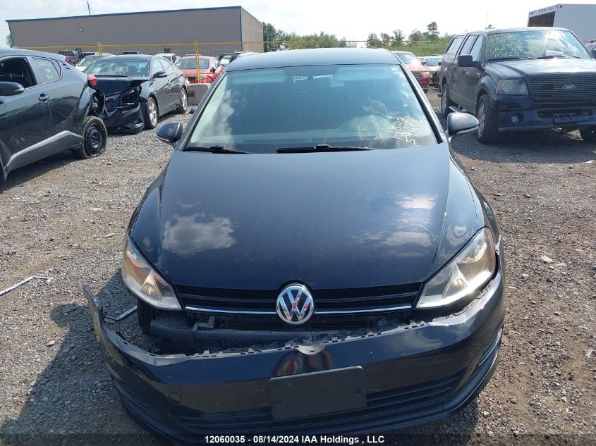 2016 Volkswagen Golf VIN: 3VW217AU8GM019951 Lot: 12060035