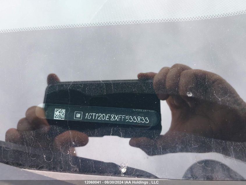 2015 GMC Sierra 2500Hd VIN: 1GT120E8XFF533833 Lot: 12060041