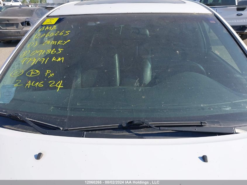 2003 Toyota Camry VIN: JTDBF30K930091865 Lot: 12060265