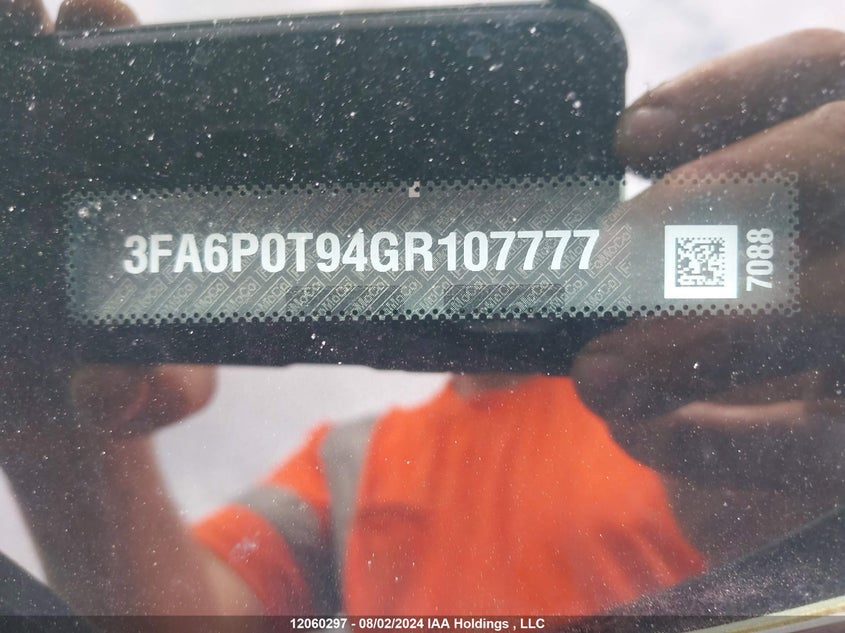 2016 Ford Fusion VIN: 3FA6P0T94GR107777 Lot: 12060297