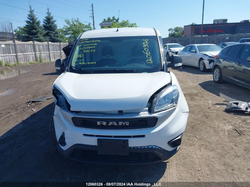 2022 Ram Promaster City Cargo Van VIN: ZFBHRFCB7N6W37662 Lot: 12060326