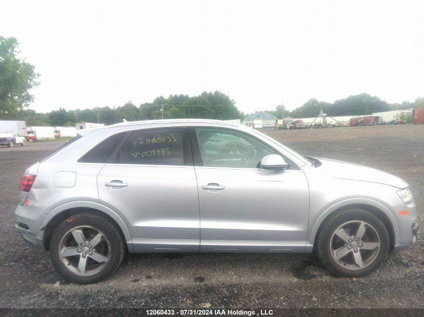 2015 Audi Q3 VIN: WA1EFEFS5FR009995 Lot: 12060433