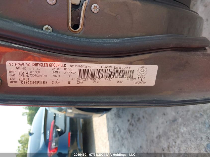 2015 Dodge Journey VIN: 3C4PDCCB7FT600317 Lot: 12060460