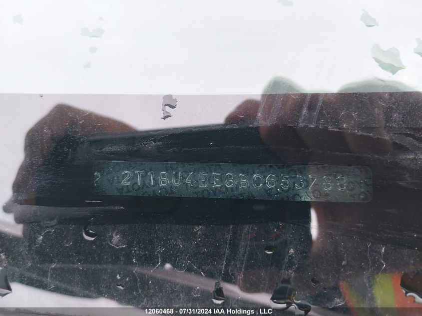 2011 Toyota Corolla S/Le VIN: 2T1BU4EE8BC653788 Lot: 12060468